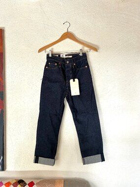 NWT Levi's Wedgie Straight fringe pocket western jeans